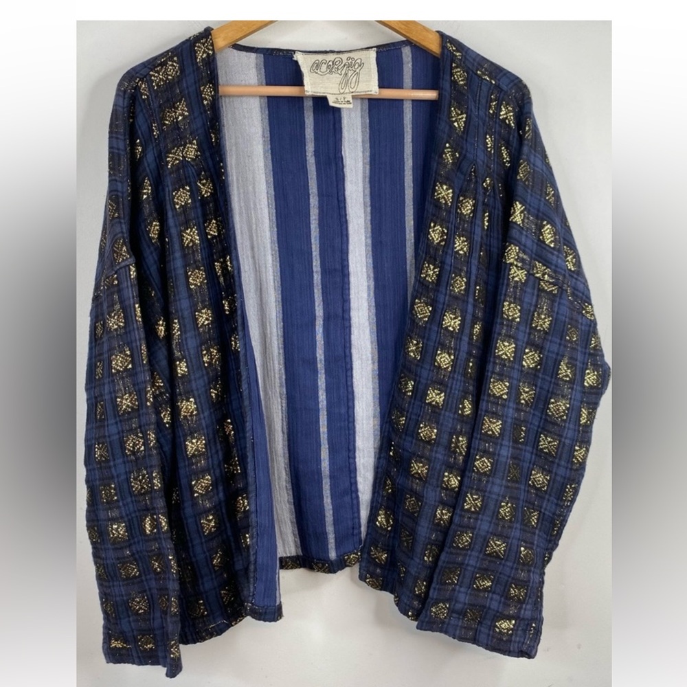 Ace & Jig Blue and Gold Cardigan